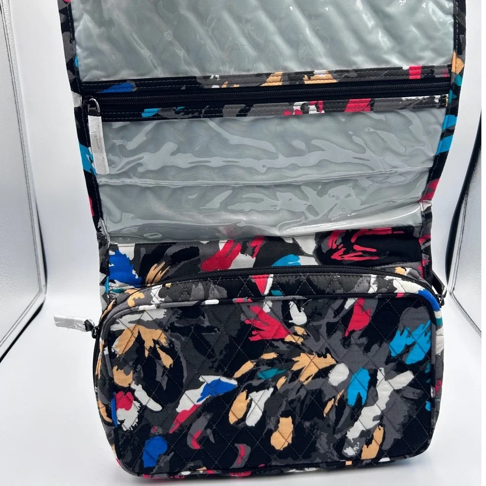 Vera Bradley Hanging Organizer Splash Floral Quilted Travel Toiletry Bag NEW